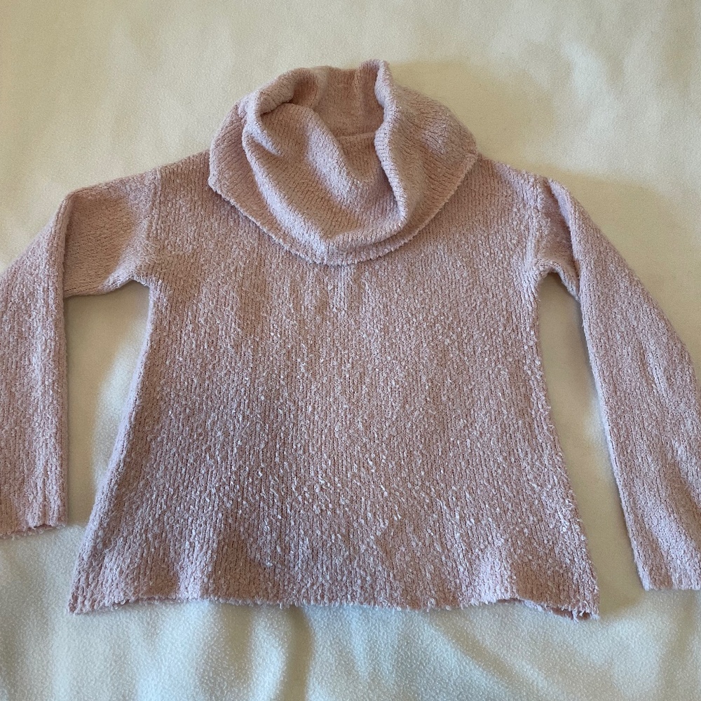 SO soft pink cowl neck sweater. Size large